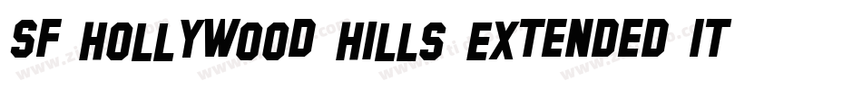 SF Hollywood Hills Extended Italic字体转换